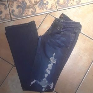 FRANKIE B. DISTRESSED SZ 27X33.5 LOW RISE JEANS